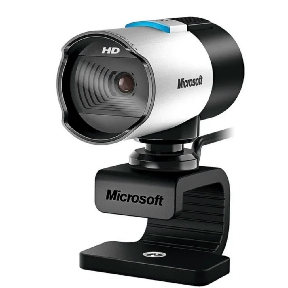 Microsoft LifeCam Studio Webcam - Black Silver Blue Accent